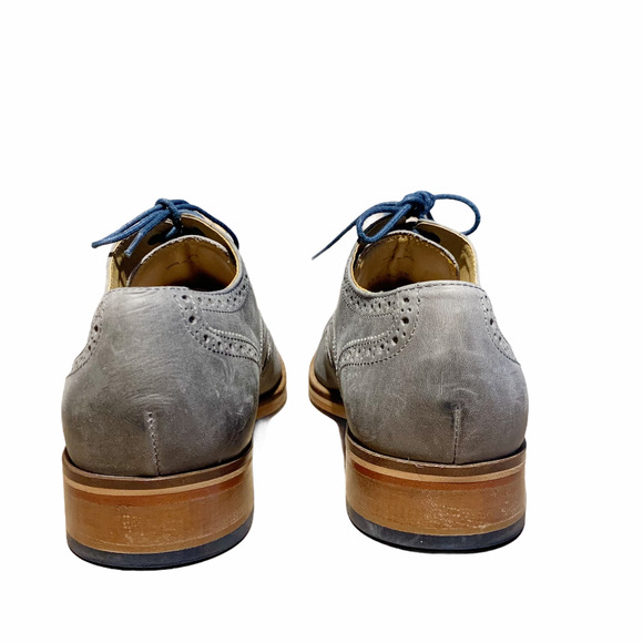 Cole Haan Gray Wingtip Oxfords with Blue Laces main image 4
